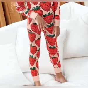 Hannah Anderson Cotton Strawberry 🍓 Red Pink Kids leggings Size 120cm / US 6-7